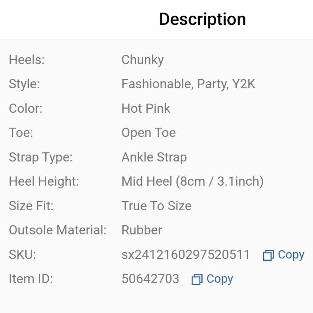 Black Chunky Heels with Ankle Strap | Sz 8.5 - Picture 4 of 4